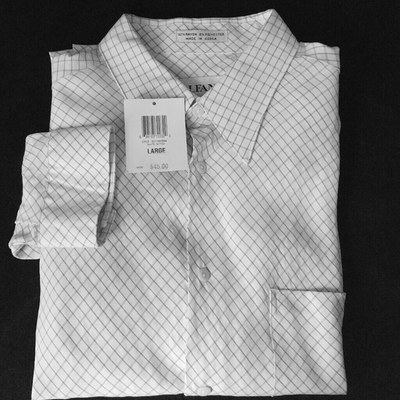 Alfani Other - Alfani Grid Check Off White Button Down Sh…
